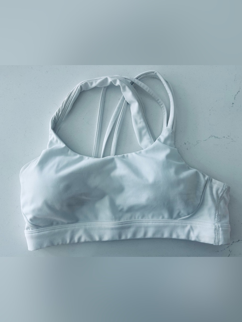 Athleta White Multi-Strap Sports Bra